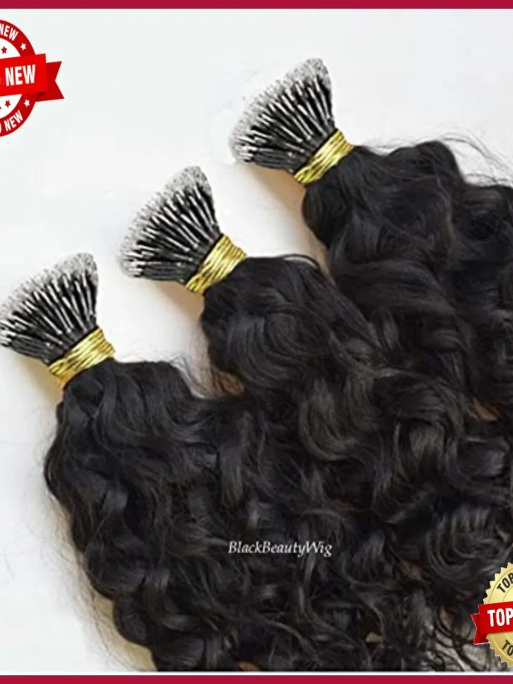 Loose Wave Nano Ring Human Hair Extensions 100g Brazilian Remy 16in
